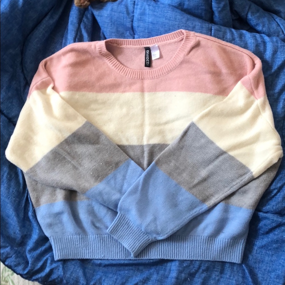 Striped sweater.